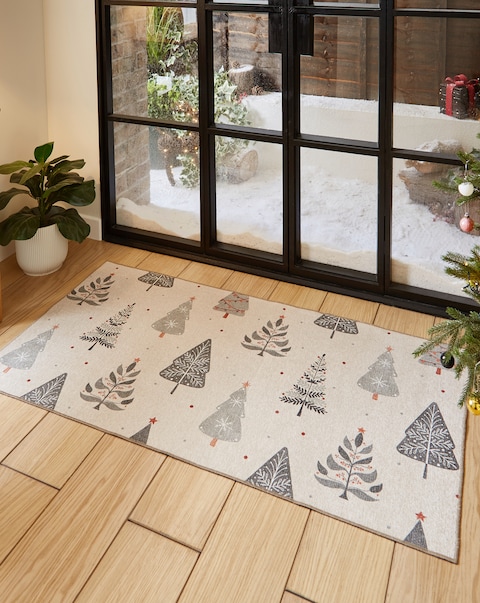 Christmas Trees Washable Large Doormat