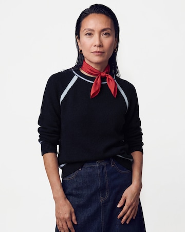 Contrast Crew Neck Knitted Jumper