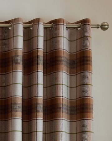 Catherine Lansfield Brushed Woven Glencoe Check Curtains
