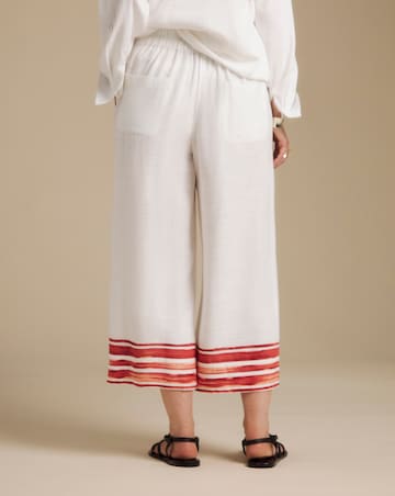 Julipa Cropped Printed Linen Trousers