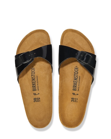 Birkenstock Madrid Black Patent Sandals - Standard Fit (D)