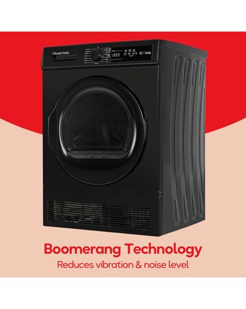 Russell Hobbs RH8CTD111B, 8kg, Condenser Tumble Dryer - Black