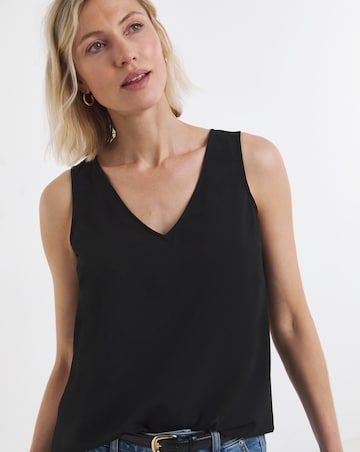 V Neck Woven Vest