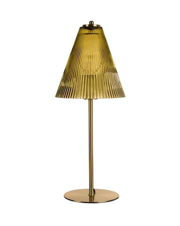 Nerissa Green Ribbed Glass Table Lamp
