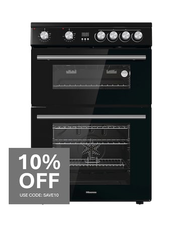 Hisense HDE3211BBUK Freestanding Electric Cooker - Black