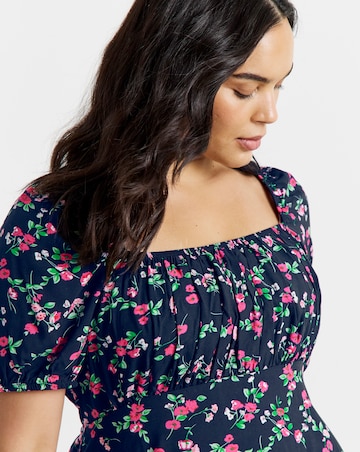 Simply Be Cap Sleeve Tea Dress