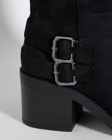 Pepper Block Heel Knee High Boots - Extra Wide Fit (EEE) & Super Curvy Calf