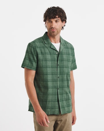 Slub Check Revere Collar Shirt