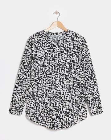 Pure Cotton Longline Long Sleeve Curved Hem