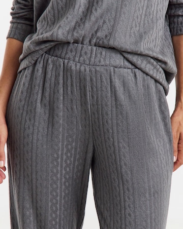 Slate Cable Knit Jogger