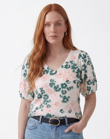 Printed Short Sleeve Jumper