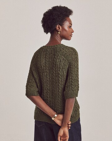Anthology Khaki Cable Half Sleeve T-shirt