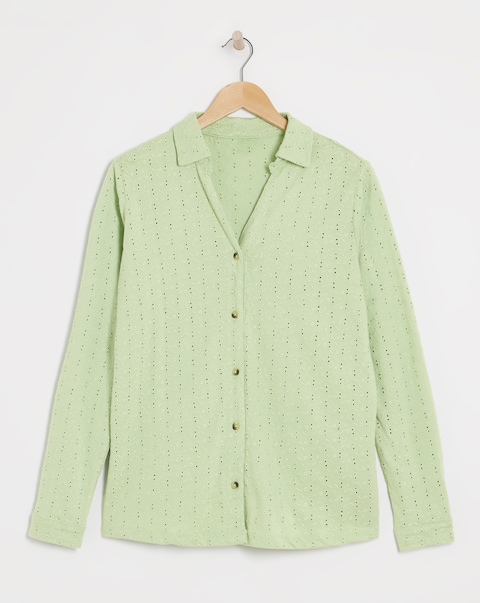 Julipa Pure Cotton Broderie Jersey Shirt