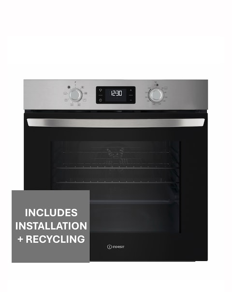 Indesit Turn&Go IO 253 XUK Built-In Electric Single Oven Stainless Steel Install