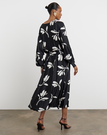 Joanna Hope Wrap Front Batwing Dress