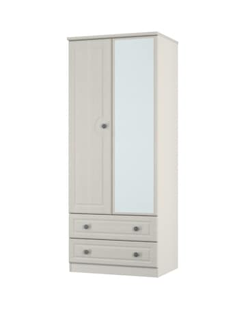 Peregrine Ready Assembled 2 Door 2 Drawer Mirrored Wardrobe - Kids