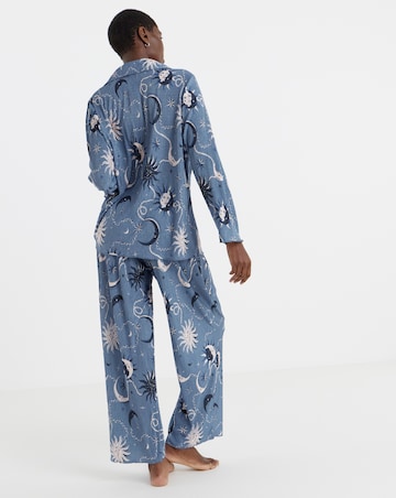 Pretty Secrets Celestial Button Through Plisse Pyjama Set