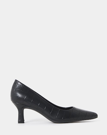 Heavenly Soles Kirsten Pointed Toe Court Shoes - Extra Wide Fit (EEE)
