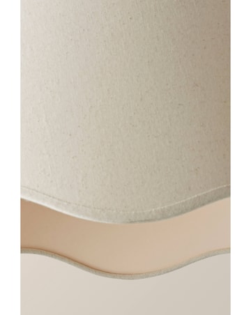 ValueLights Mabel Large Scalloped Bottom Natural Linen Shade 45cm