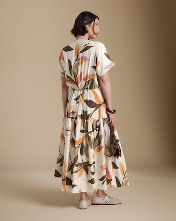 Julipa Petite V Neck Tiered Midi Dress