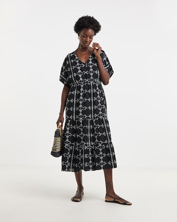 Pure Cotton Broderie Smock Dress
