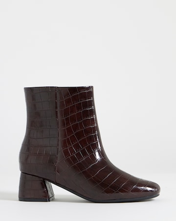 Carmella Block Heel Ankle Boots - Wide Fit (E)
