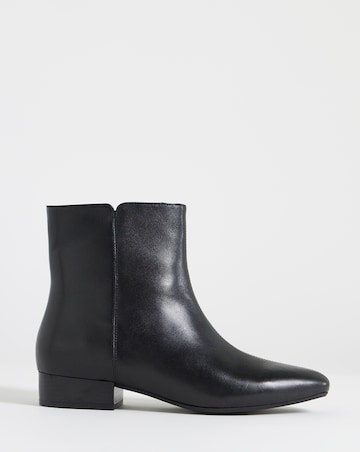 Candice Classic Leather Ankle Boots - Wide Fit (E)
