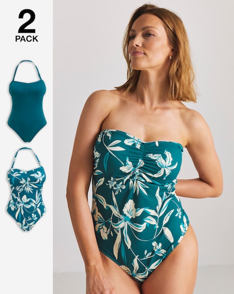 2 Pack Value Bandeau Swimsuits