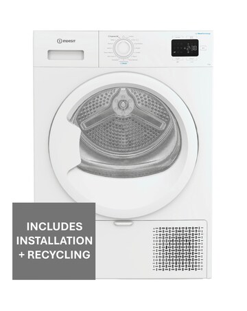 Indesit C YSD 82D WW UK 8kg Heat Pump Tumble Dryer White + Install