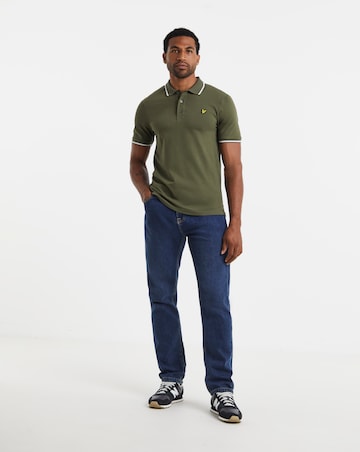 Lyle & Scott Short Sleeve Tipped Polo Shirt - Olive
