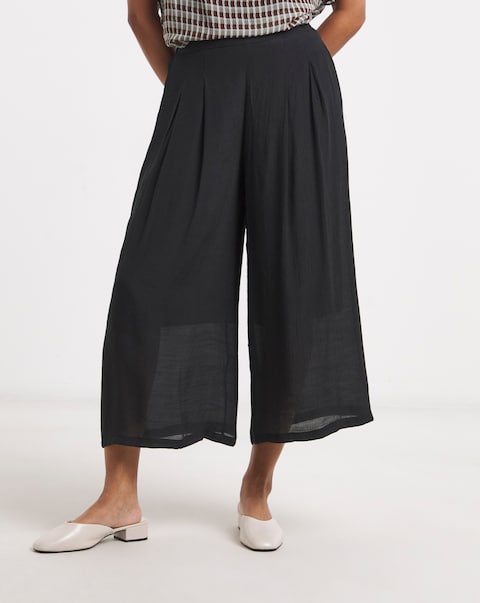Black Extreme Palazzo Culotte
