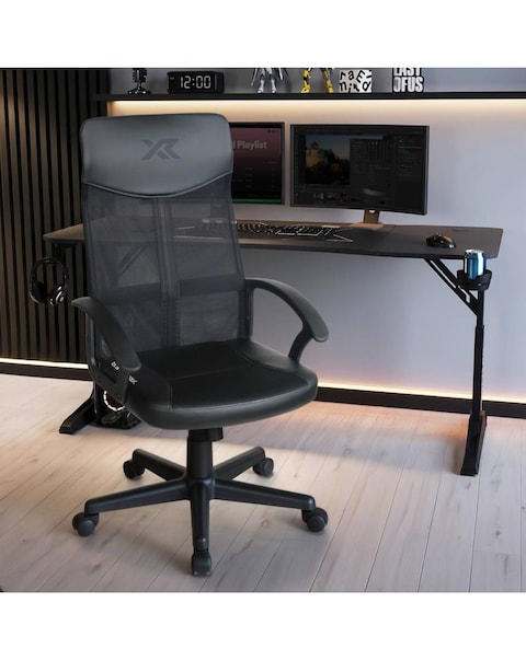 X Rocker Vanguard Office Mesh Gaming Chair - Black