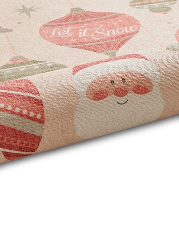 Christmas Baubles Washable Large Doormat