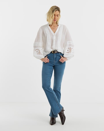 Mid Blue High Waist Super Soft Bootcut Jean