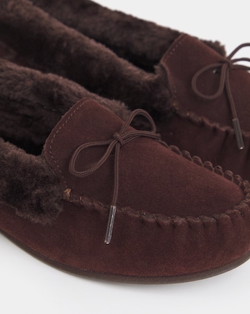 Fiora Classic Moccasin Slippers - Wide Fit (E)