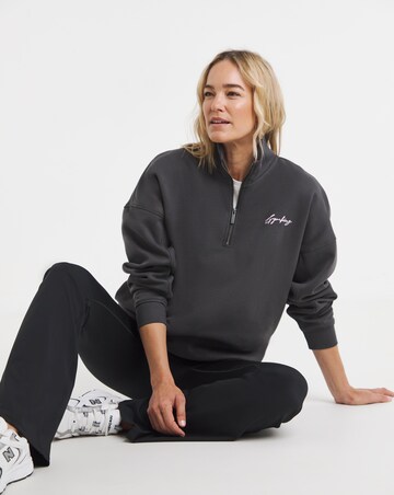 Gym King Script Mindset 1/4 Zip Funnel Neck