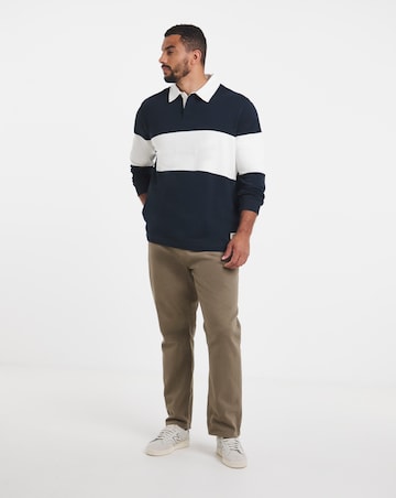 Jack & Jones Frederiksberg Blocking Sweat Polo Top - Navy