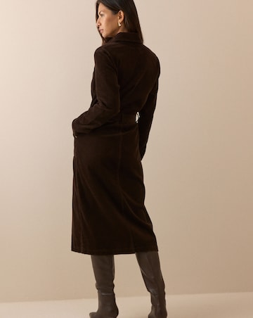 NOBODY'S CHILD NOAH CORD MIDI SHIRT DRESS