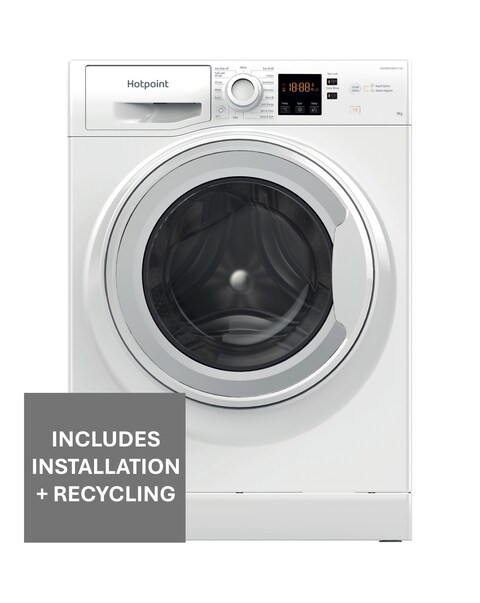 Hotpoint Anti-Stain NSWM 946 W UK 9kg 1400rpm Washing Machine White + Install