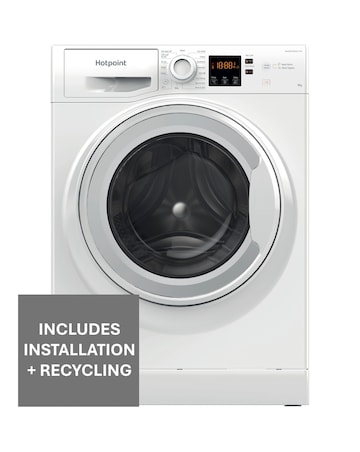 Hotpoint Anti-Stain NSWM 946 W UK 9kg 1400rpm Washing Machine White + Install