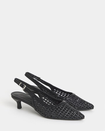 Bolero Woven Pointed Toe Slingbacks - Wide Fit (E)