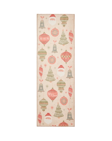 Christmas Baubles Washable Runner