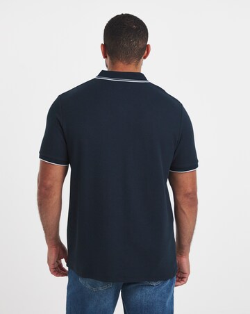 Jack & Jones Austin Waffle Polo - Navy
