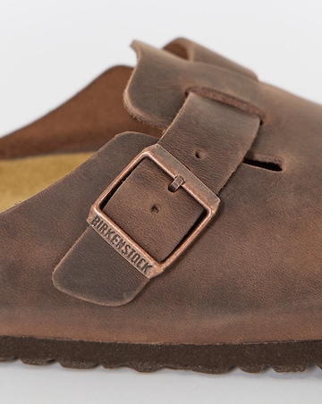 Birkenstock Classic Oiled Leather Boston Clogs - Habanna
