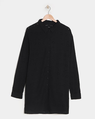Beach to Beach Black Broderie Beach Shirt