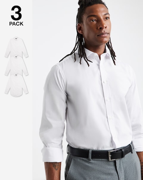 3 Pack Long Sleeve Formal Shirt Long