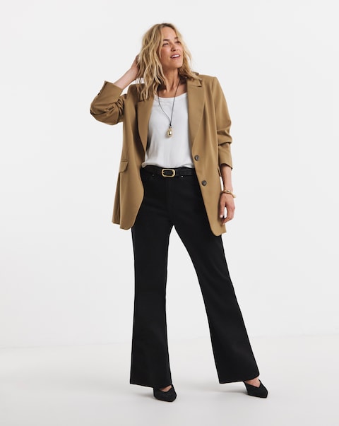 Black Authentic Wide Leg Jeans