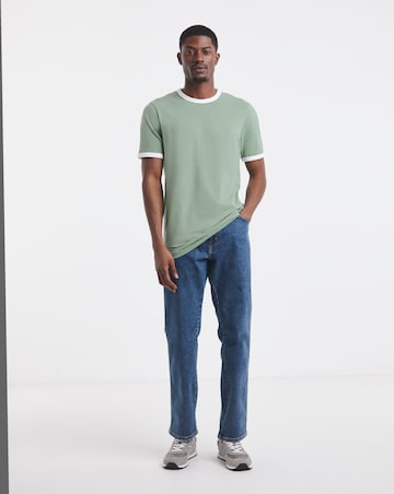 Contrast Ringer T-Shirt Reg-Fit Long