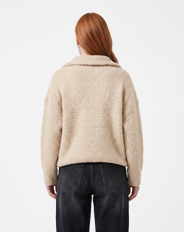 Boucle Zip Through Cardigan