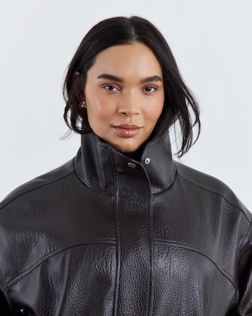 Chocolate Faux Leather Jacket